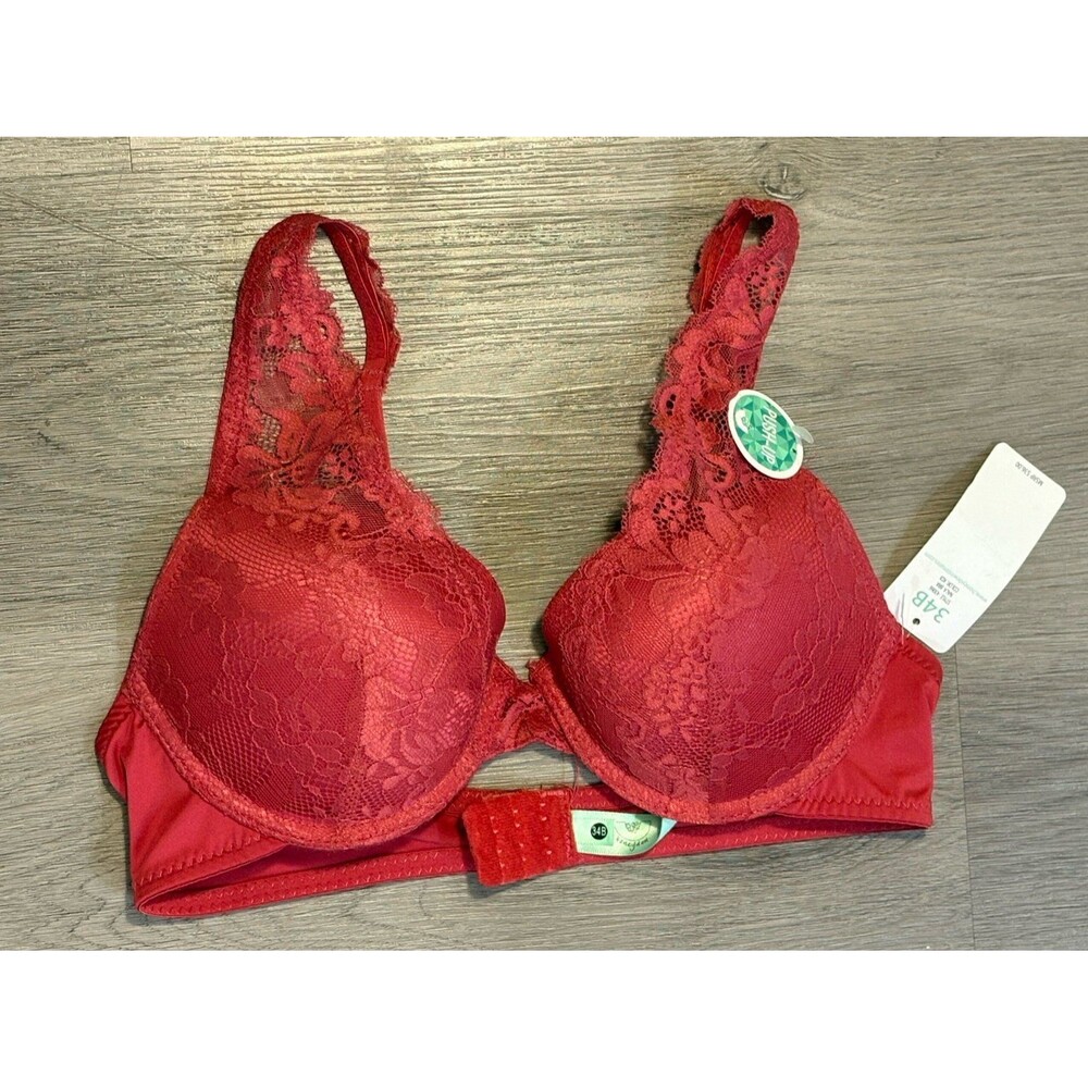 Honeydew pink floral push-up bra 34B NWT‎